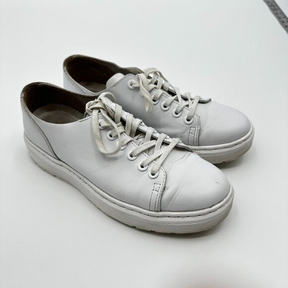 Dr. Martens Shoes - Dr. Martens Dante White Shoes Loafers Lace Up Sneakers Women's 7 Men's 6 Leather